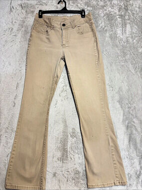 Riders by Lee Easy Care Stretch Straight Leg Khaki Pants Beige